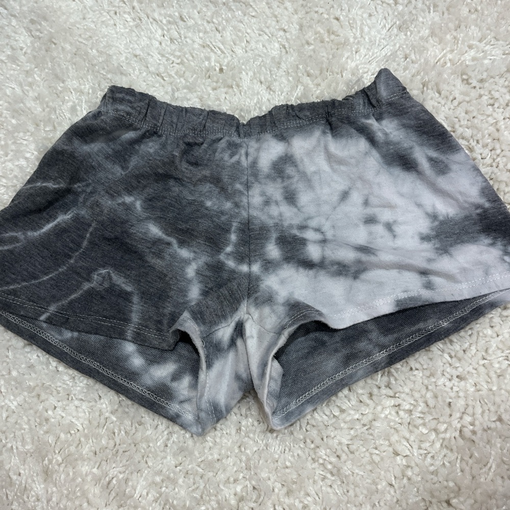White/Grey Tie Dye Shorts